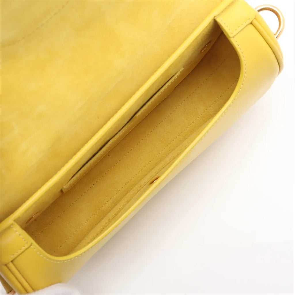 Christian Dior Bobby East West Leather Shoulder bag Yellow