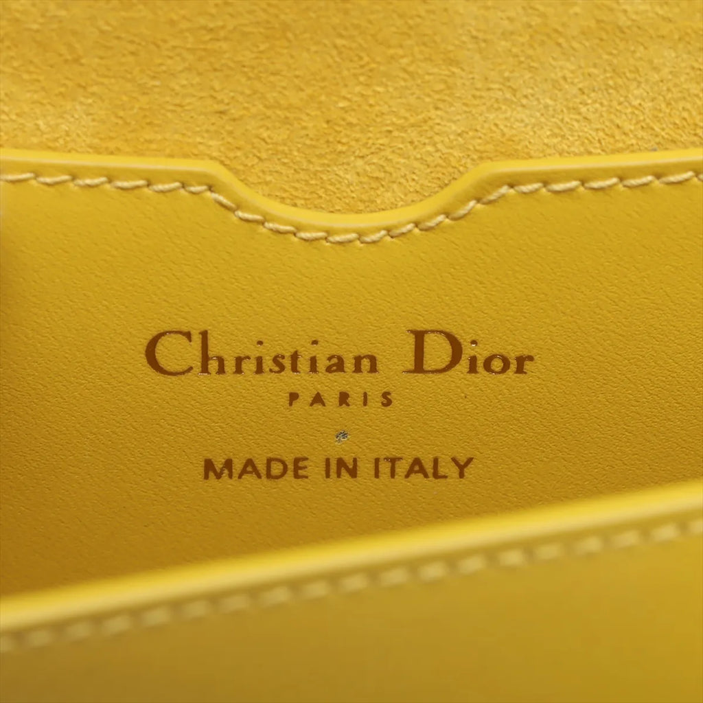 Christian Dior Bobby East West Leather Shoulder bag Yellow