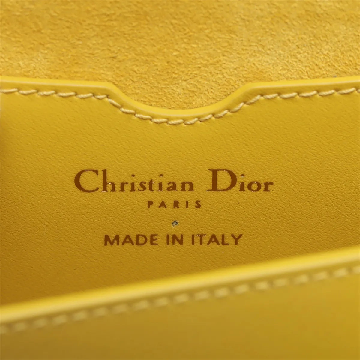 Christian Dior Bobby East West Leather Shoulder bag Yellow