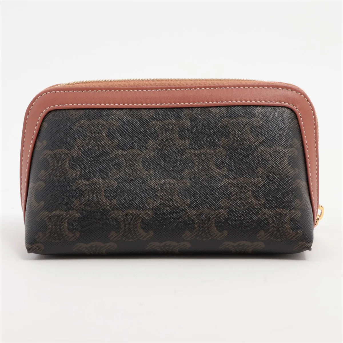 Celine Triomphe canvas & leather pouch