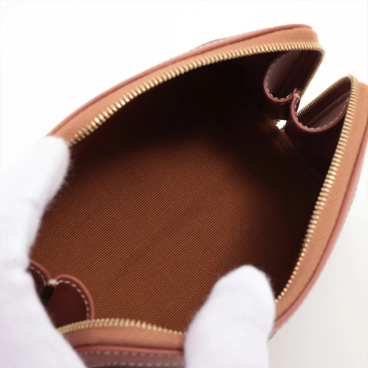 Celine Triomphe canvas & leather pouch