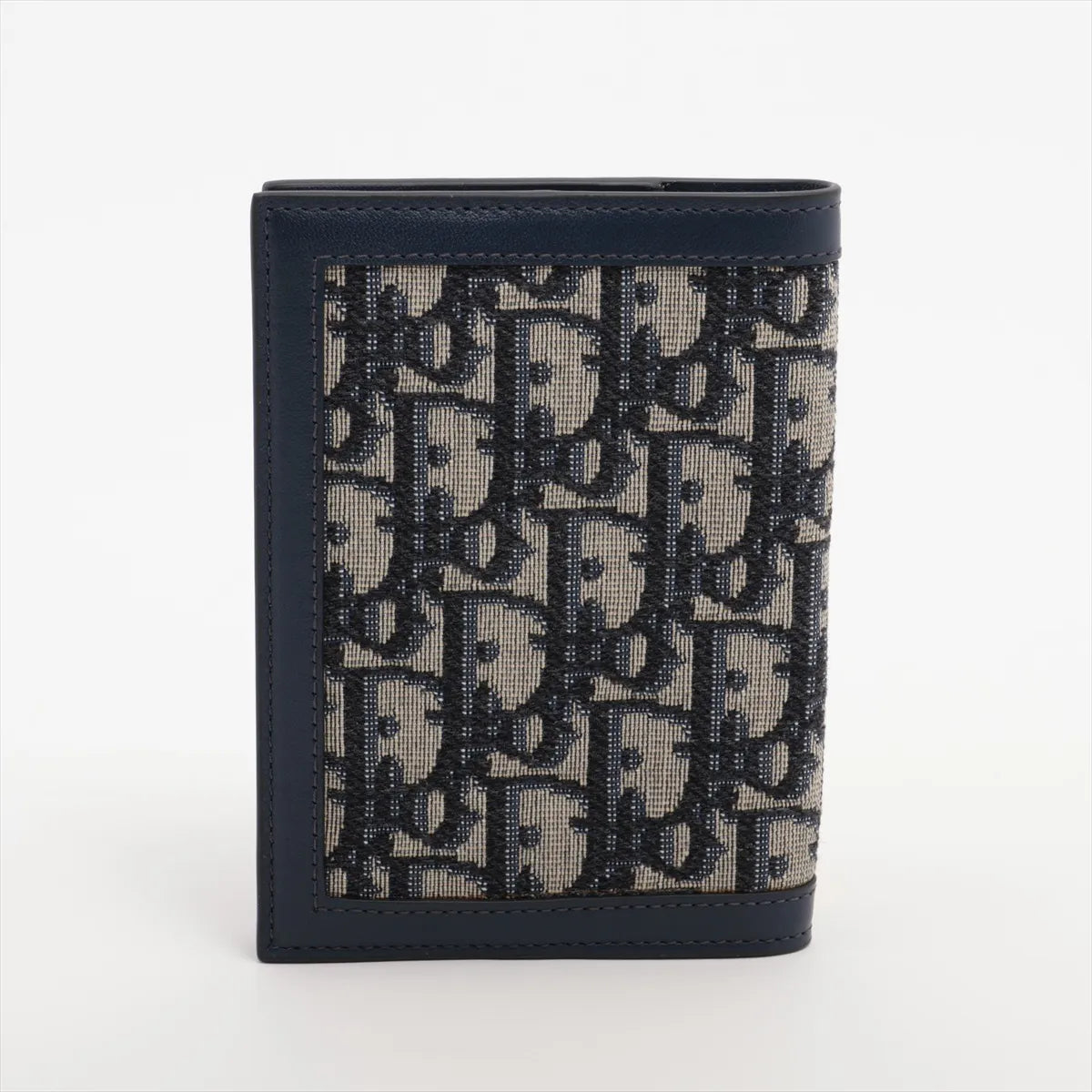 Dior Oblique Canvas & Leather Passport case Navy Blue