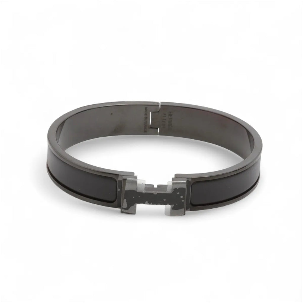Hermès Click H fan Bangle GP Black