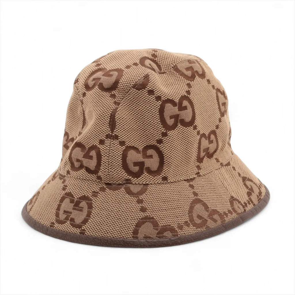 Gucci Jumbo GG Hat L Cotton & Polyester Beige