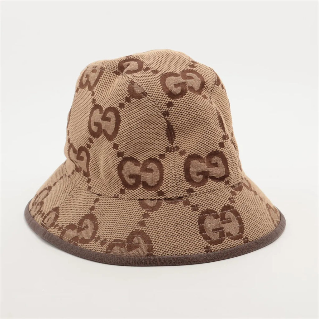 Gucci Jumbo GG Hat L Cotton & Polyester Beige