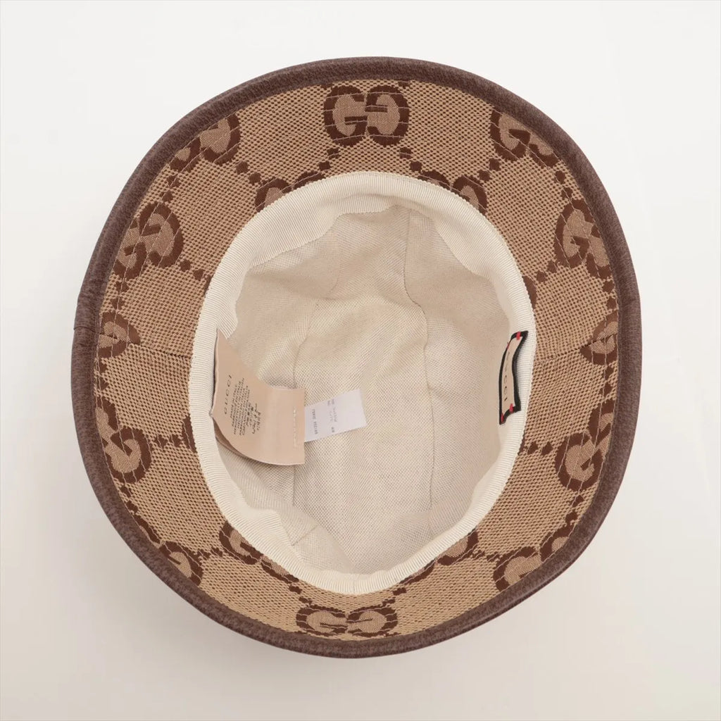 Gucci Jumbo GG Hat L Cotton & Polyester Beige