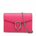 Gucci Dionysus Leather Chain Wallet Pink