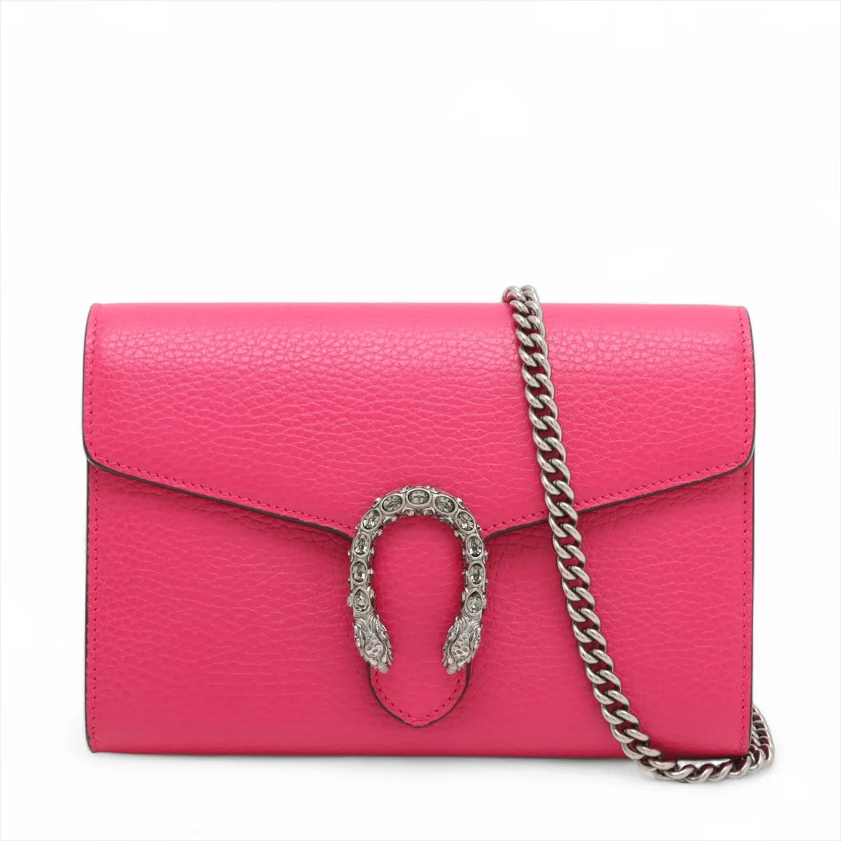 Gucci Dionysus Leather Chain Wallet Pink
