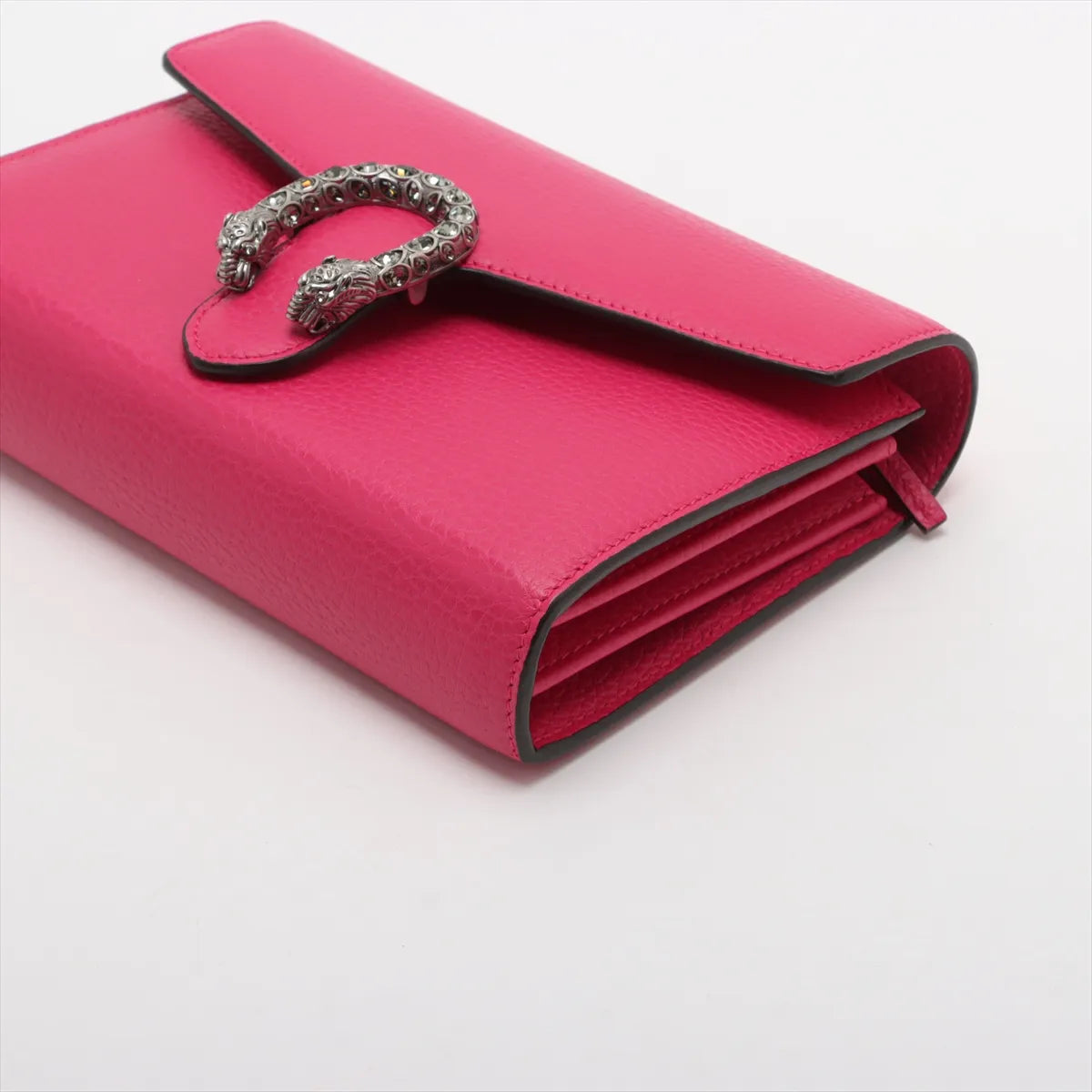 Gucci Dionysus Leather Chain Wallet Pink
