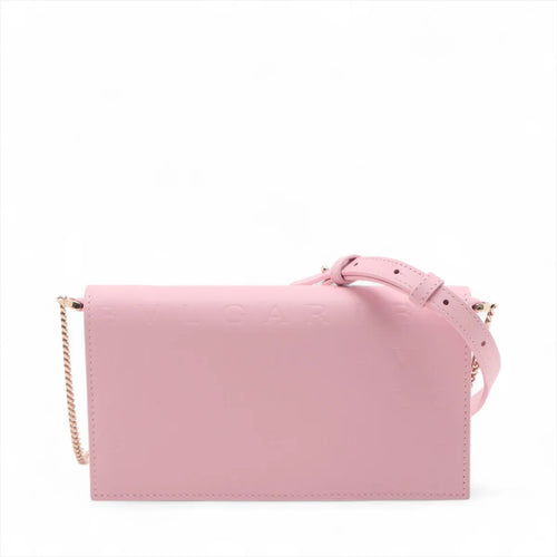 Bvlgari Infinitum Leather Chain Wallet Pink