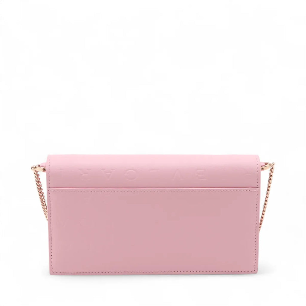 Bvlgari Infinitum Leather Chain Wallet Pink