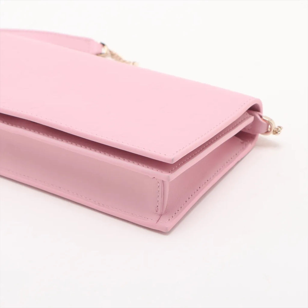 Bvlgari Infinitum Leather Chain Wallet Pink