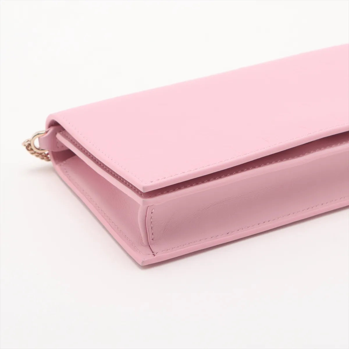 Bvlgari Infinitum Leather Chain Wallet Pink