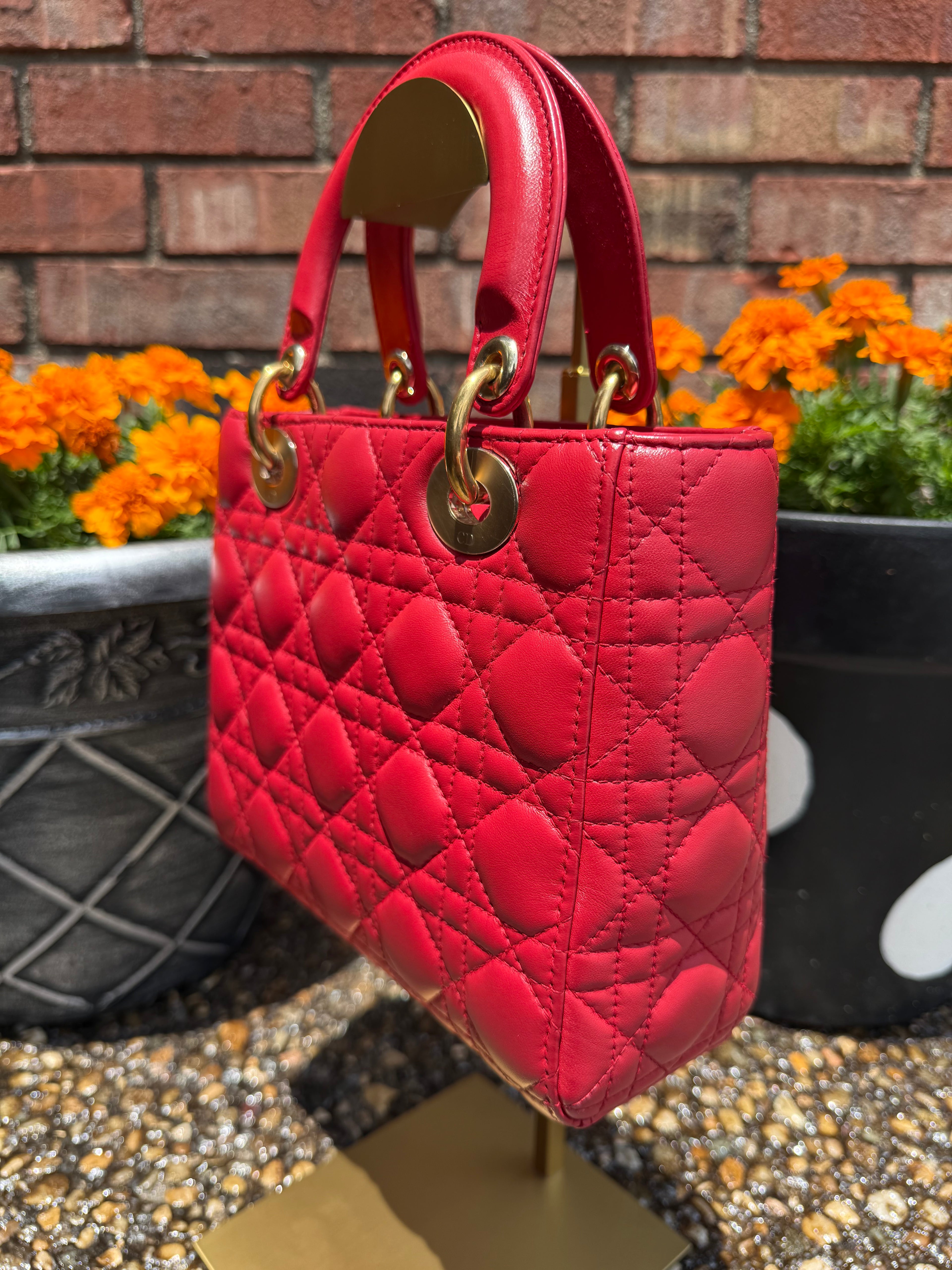 Christian Dior Lady Small Red