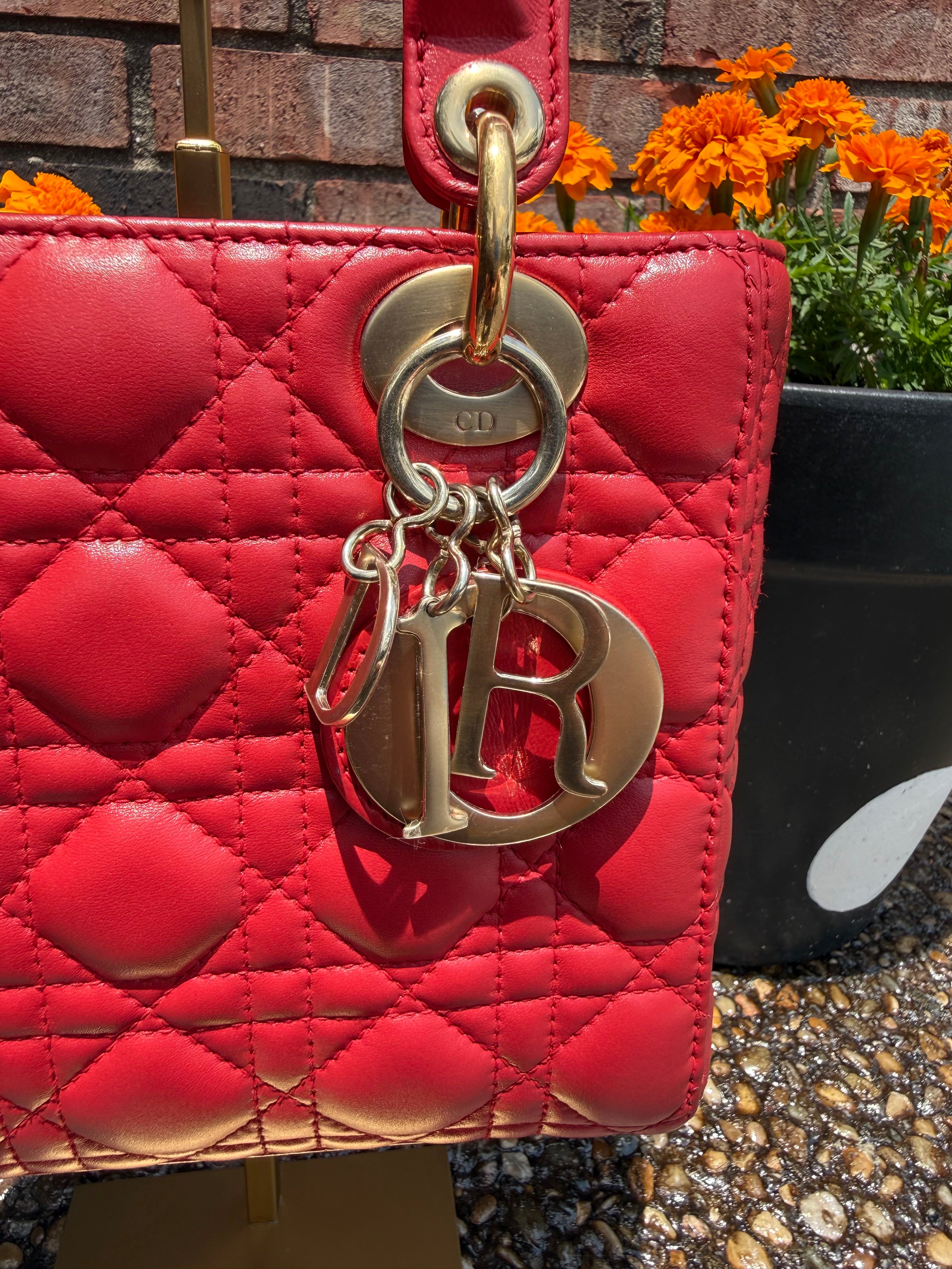 Christian Dior Lady Small Red