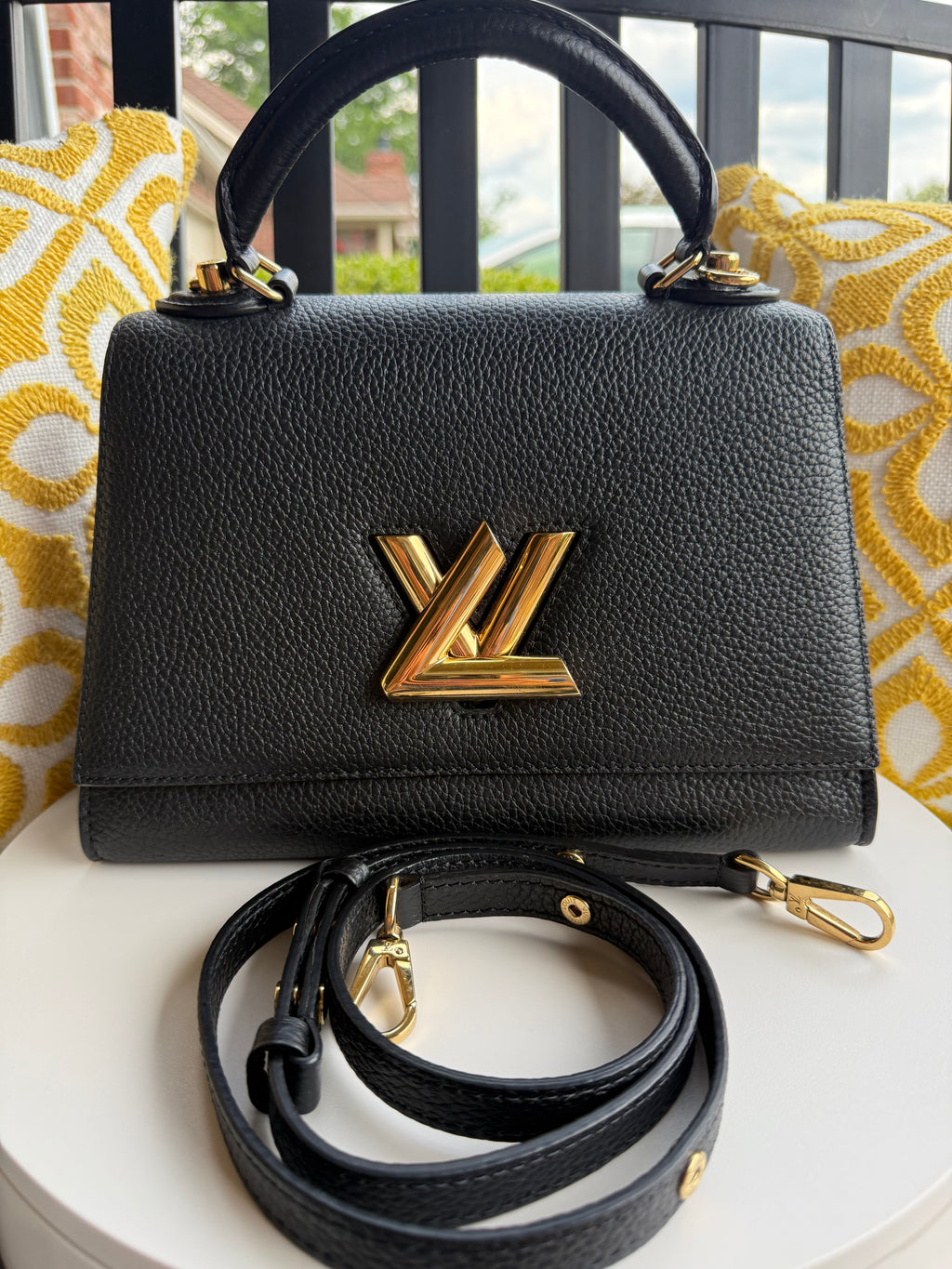 Louis Vuitton Top Handle Black Twist