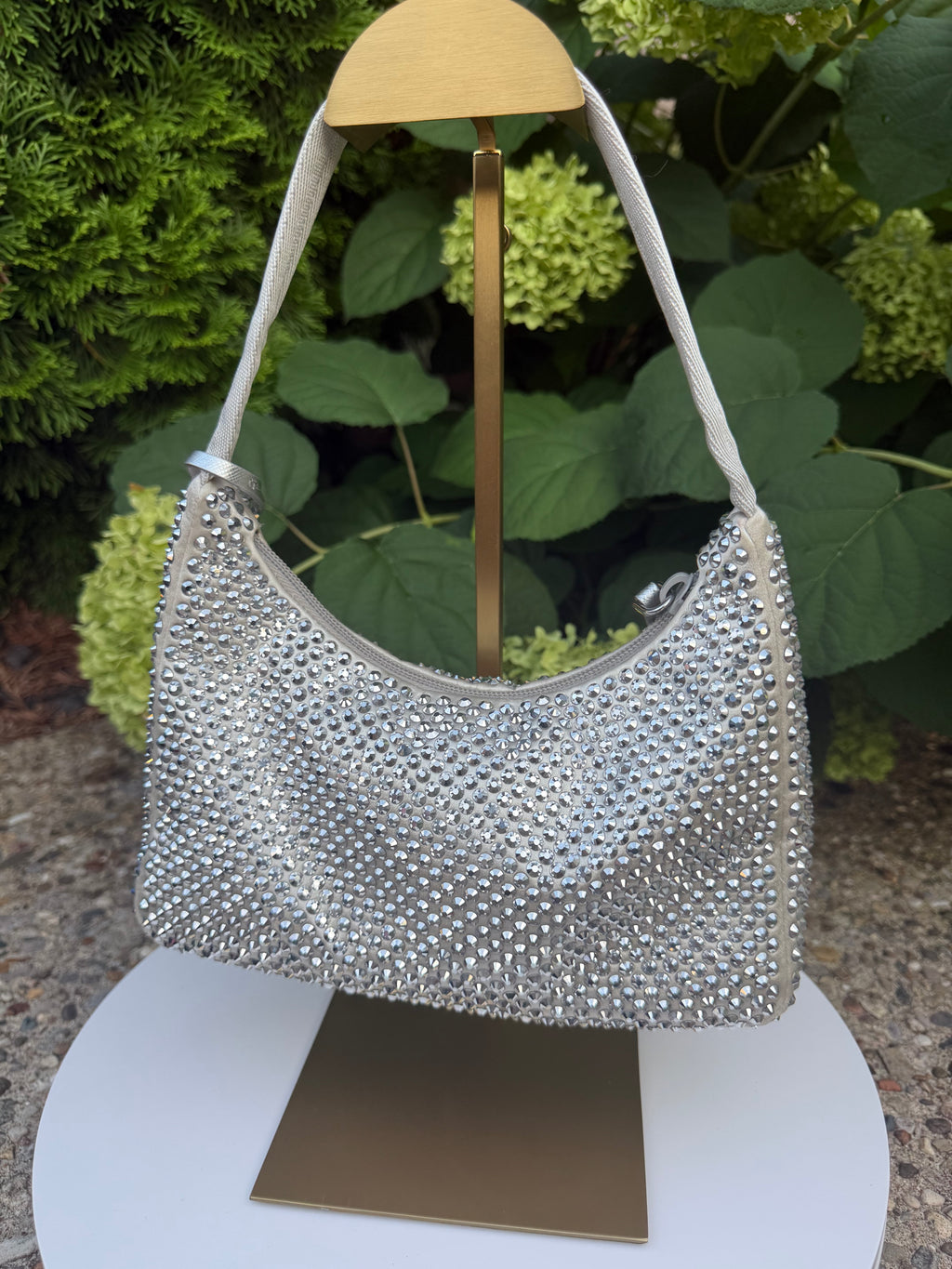 Prada sequin re edition silver