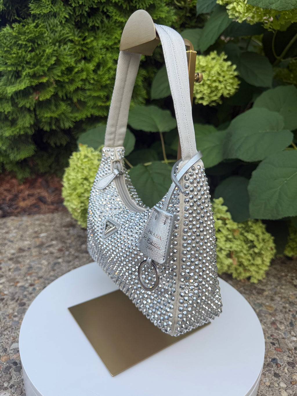 Prada sequin re edition silver