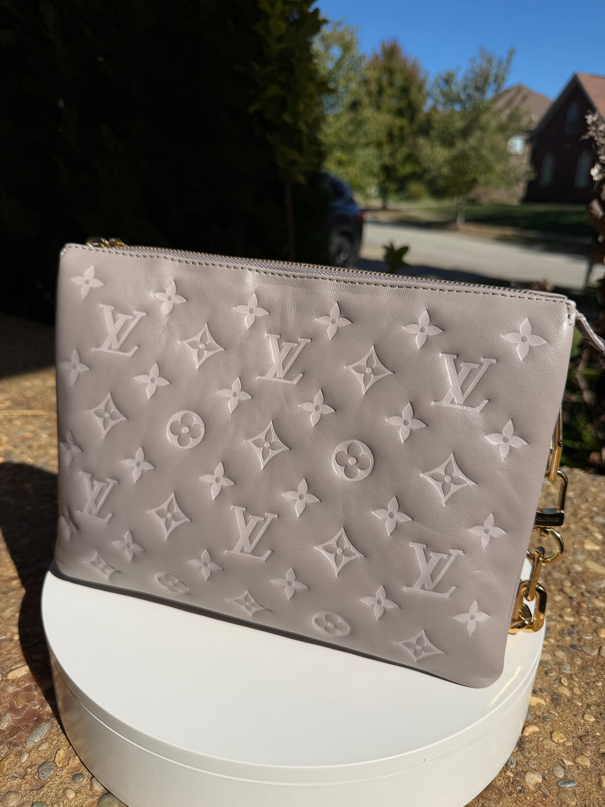 Louis Vuitton Greige Coussin PM