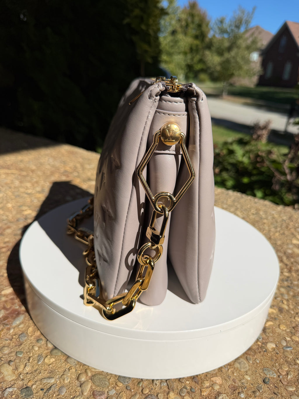 Louis Vuitton Greige Coussin PM