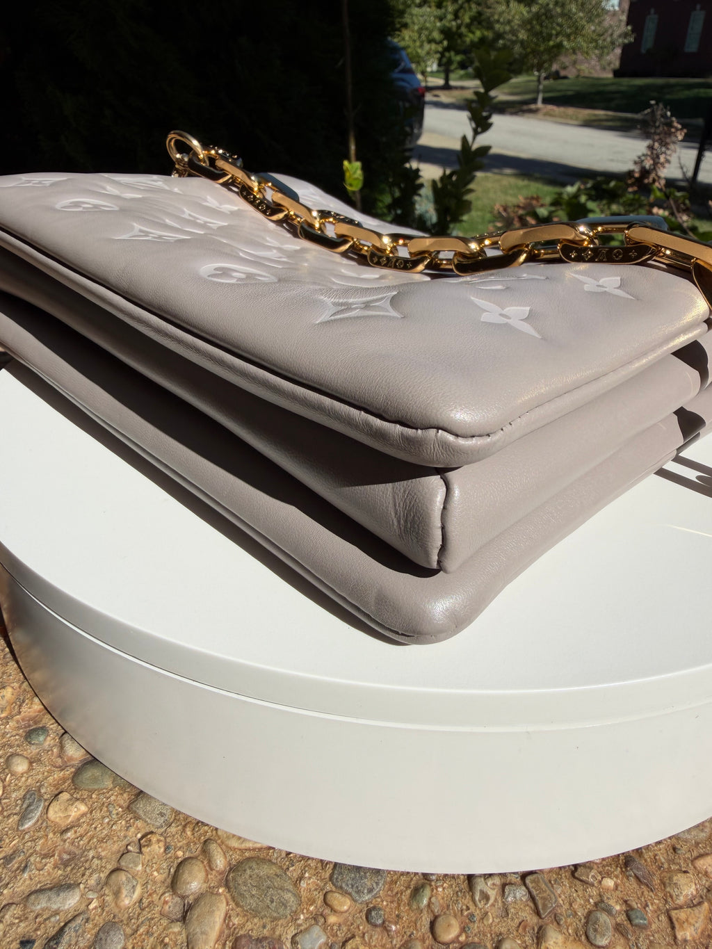 Louis Vuitton Greige Coussin PM