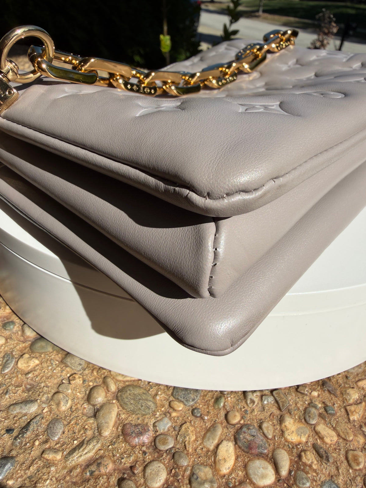 Louis Vuitton Greige Coussin PM