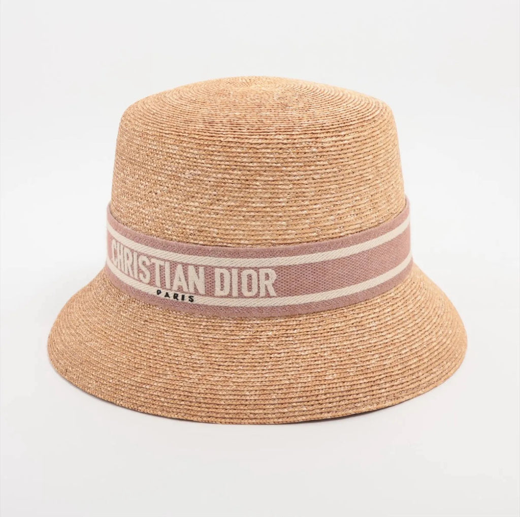 Christian Dior Straw Bucket Hat