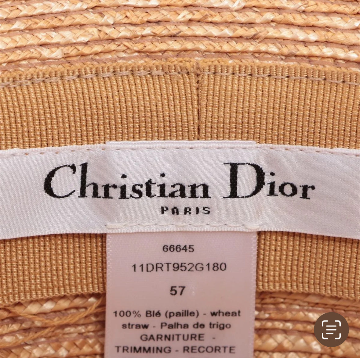 Christian Dior Straw Bucket Hat