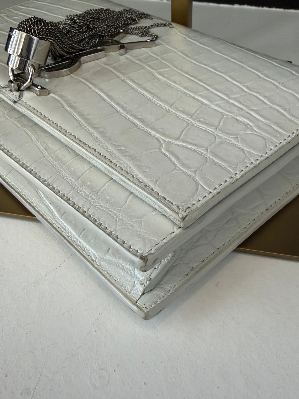YSL Embossed Crossbody